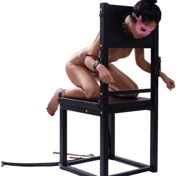 BDSM seksa krēsls, rokudzelži, ierobežojumi, uzvalks, apmācība, spīdzināšanas ierīce, apkakle, sieviešu verdzība, vairākas pozas, atbloķēt, BDSM krēsls, kauna stabs, fiksēts saišķa rāmis