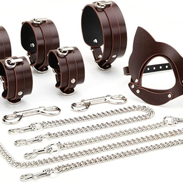 Īstas ādas BDSM verdzības komplekts