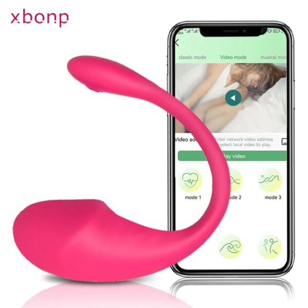 Dildo vibrators sievietēm ar Bluetooth atbalstu